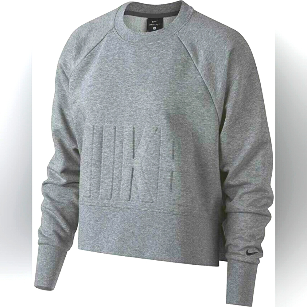 Nike Women's Dry Versa Grey Cropped Training Pullover Size 1X